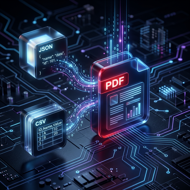 CSV till PDF rapportguide visuell