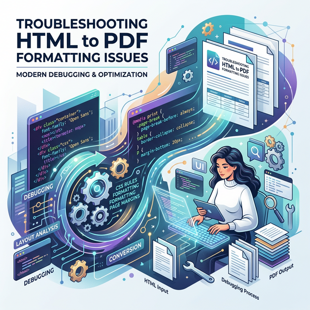 HTML to PDF troubleshooting guide cover